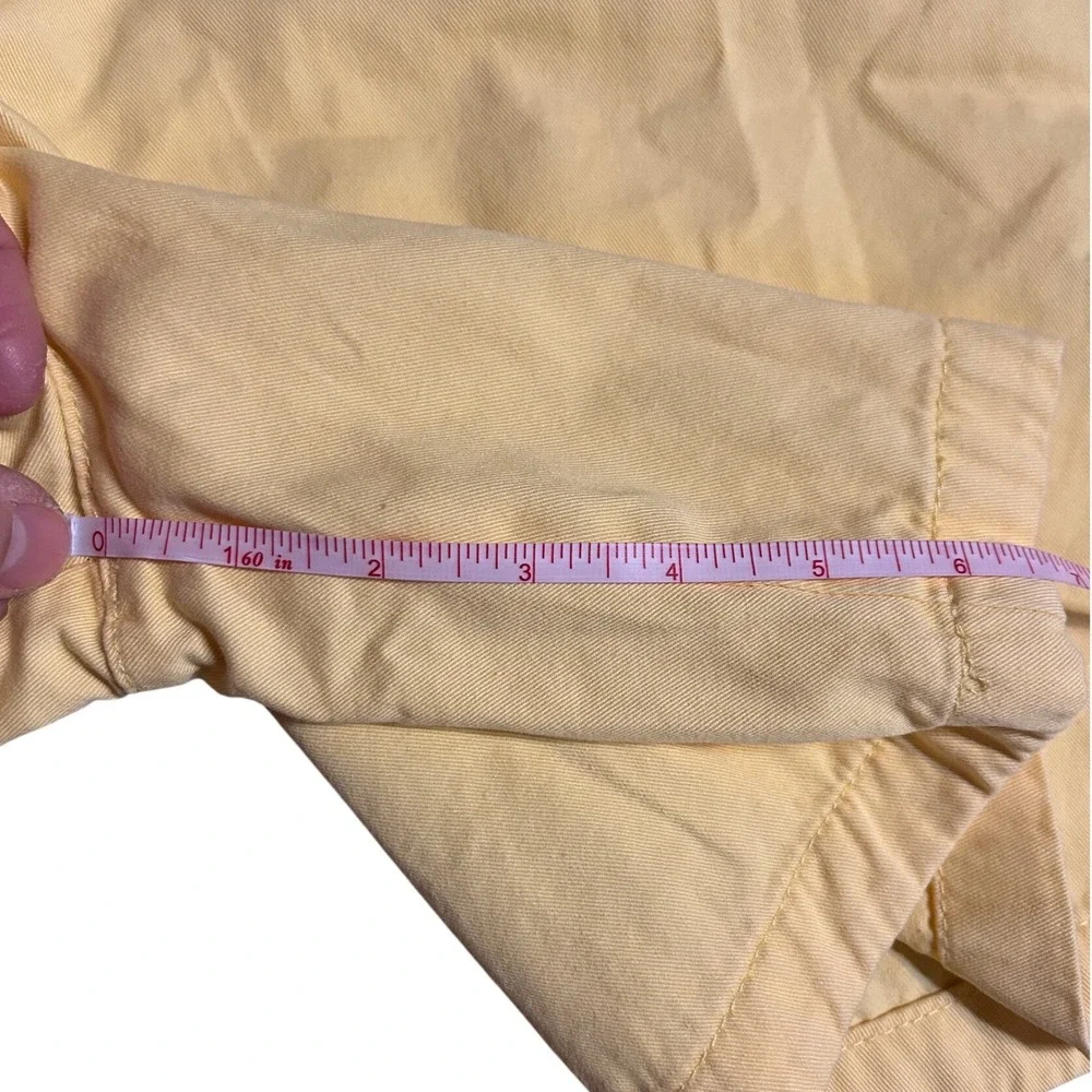 Saddlebred Mens Chino Shorts Light Yellow Cotton Twill Size 36W Style 05653